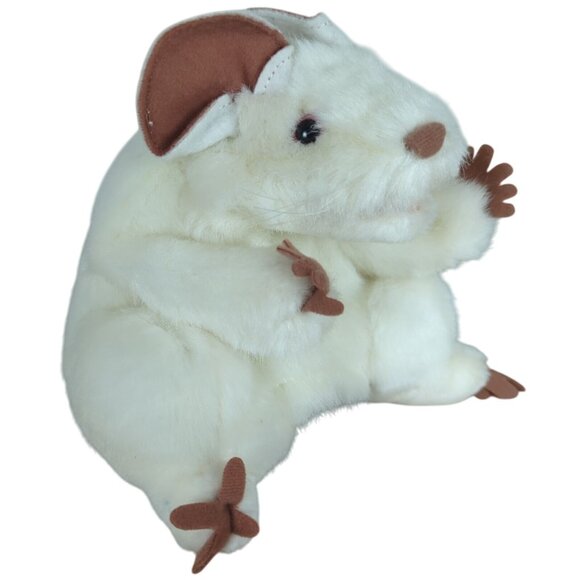 Folkmanis White Mouse Hand Puppet Plush Toy Soft Plush Rat 7" Full body Soft - Picture 4 of 14